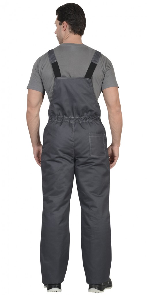 Костюм СИРИУС-ФАВОРИТ зимний: куртка кор., полукомбинезон тёмно-серый с серым