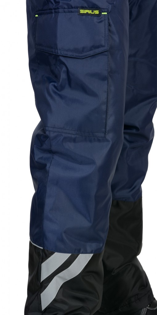 Костюм СИРИУС-ФОТОН зимний: куртка дл., брюки тёмно-синий с черным и СОП-25 мм.