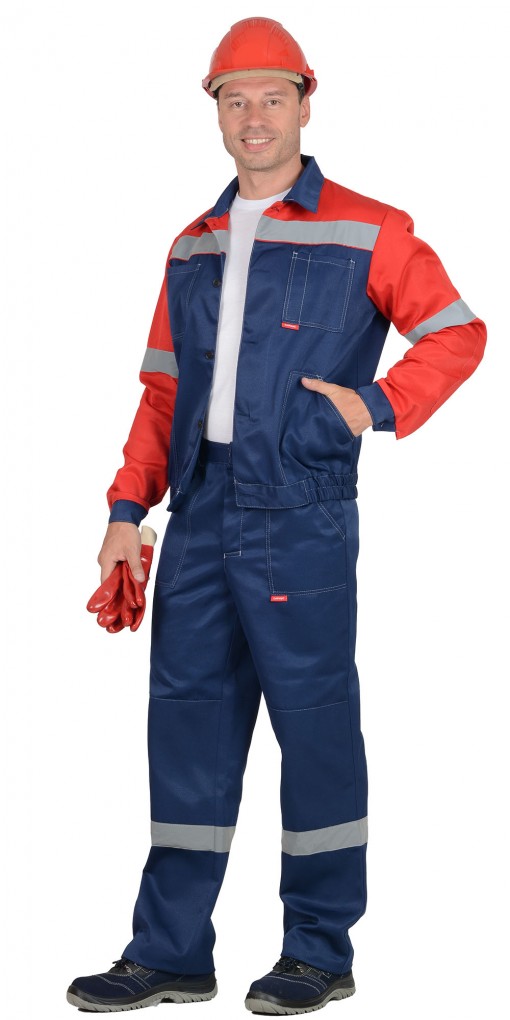 Костюм СИРИУС-ЛЕГИОНЕР куртка, брюки, синий с красным и СОП 50 мм