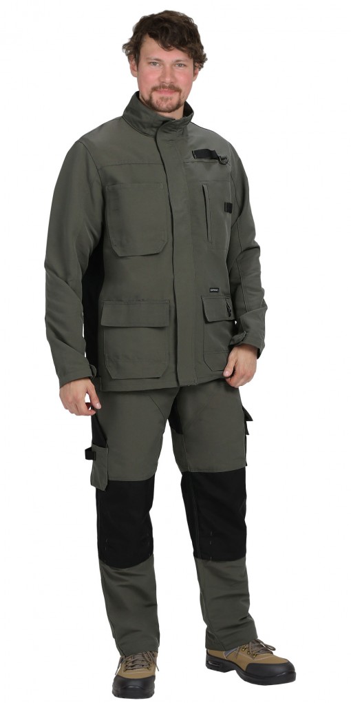 Костюм СИРИУС-ТРИТОН куртка/брюки хаки с черным