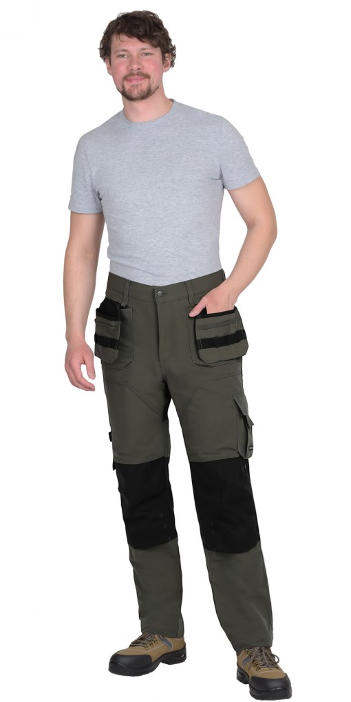 Костюм СИРИУС-ТРИТОН куртка/брюки хаки с черным