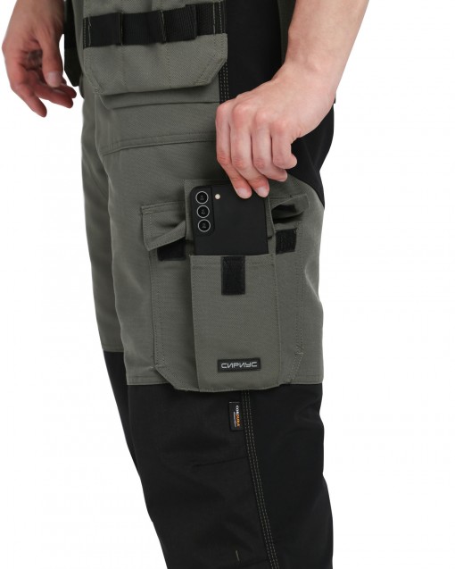 Костюм СИРИУС-ТРИТОН куртка/брюки хаки с черным