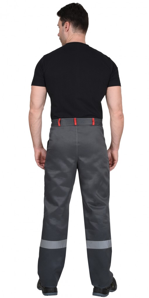 Костюм СИРИУС-ЛИГОР-2 куртка/брюки, темно-серый с красным, черным и СОП