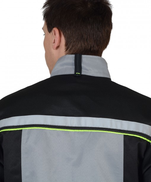 Костюм СИРИУС-ПРАКТИК куртка/полукомбинезон, светло-серый с черным