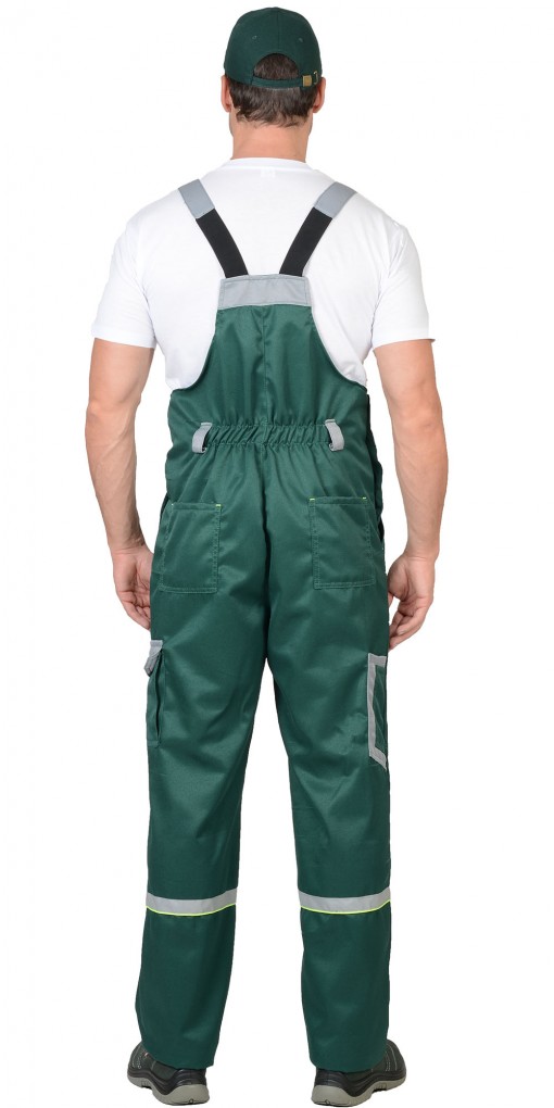 Костюм СИРИУС-ПРАКТИК-1 куртка/полукомбинезон, зеленый с серым