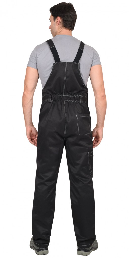 Костюм СИРИУС-ФАВОРИТ куртка/полукомбинезон, черный со светло-серым