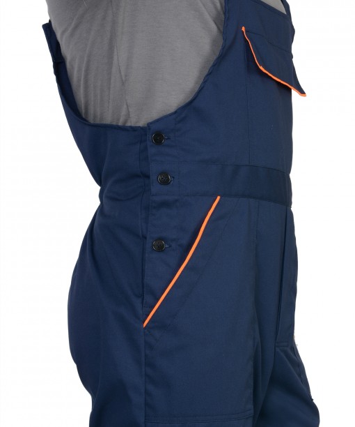 Костюм СИРИУС-МАСТЕР куртка/полукомбинезон, темно-синий с оранжевым и СОП