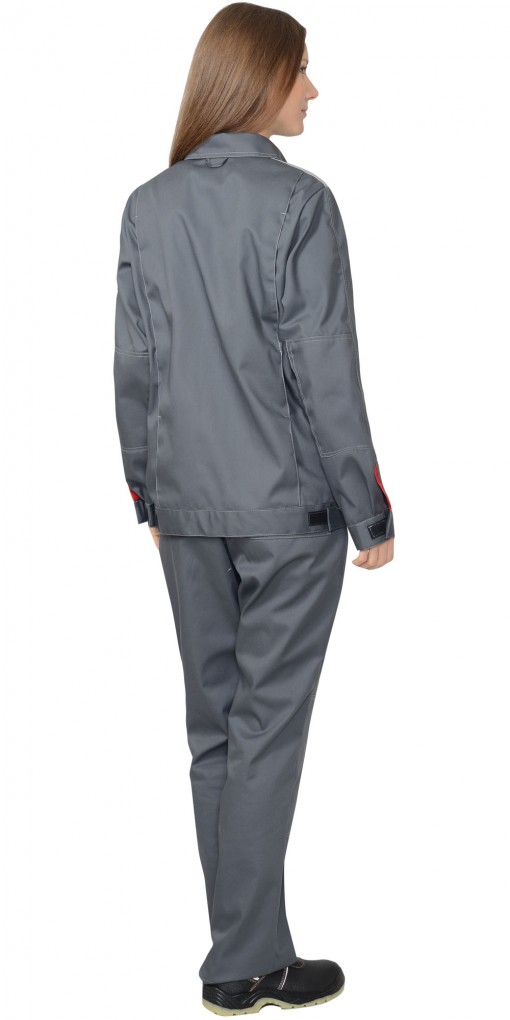 Костюм СИРИУС-ФАВОРИТ женский : куртка, брюки, темно-серый со светло-серым