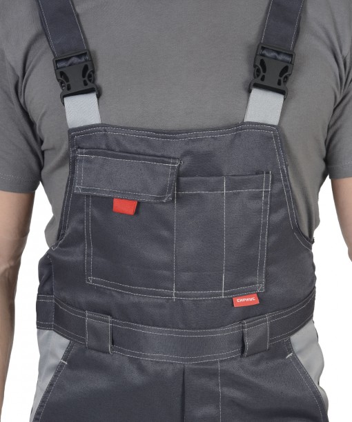 Костюм СИРИУС-ФАВОРИТ куртка/полукомбинезон, тёмно-серый с серым