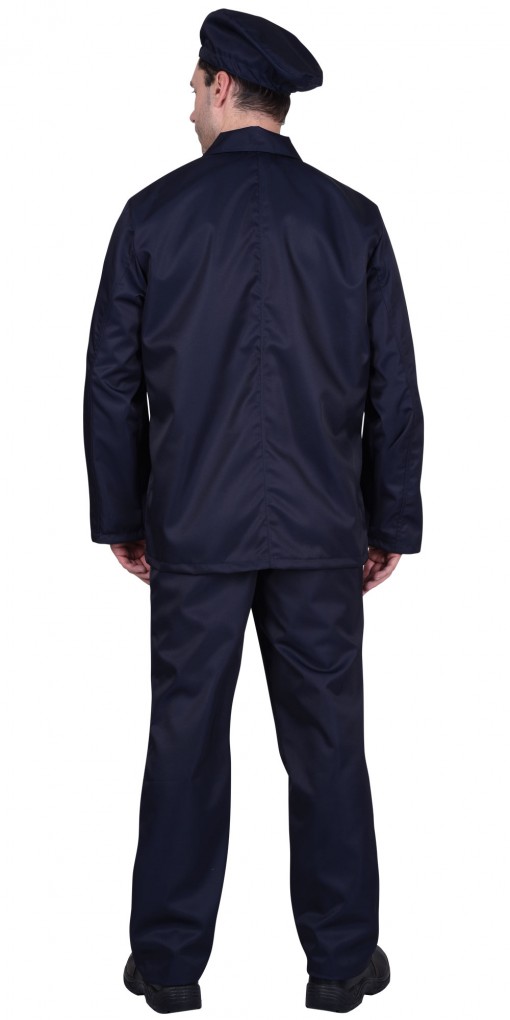 Костюм КЩС летний мужской: куртка, брюки, берет синий, с шевроном