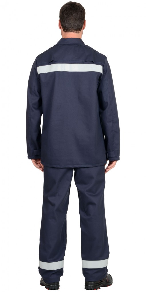 Костюм сварщика СИРИУС-Геркулес летний: куртка, брюки темно-синий и СОП