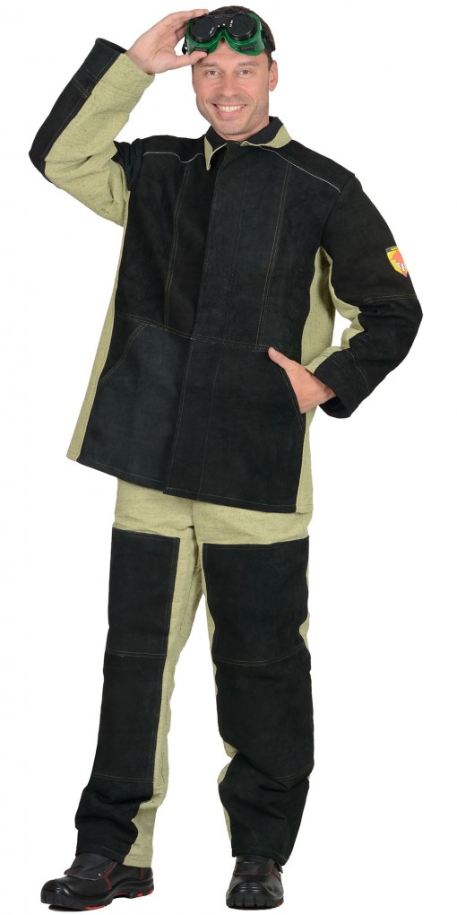 Костюм сварщика: куртка, брюки брезентовый со спилком (2,7 кв.м) тип Б