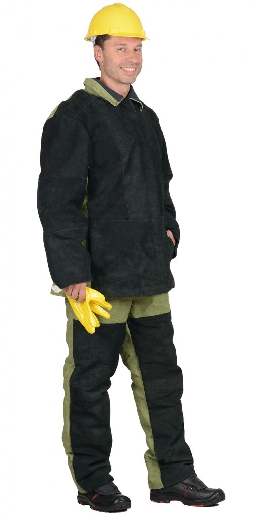Костюм сварщика зимний: куртка, брюки брезентовый со спилком (2,7 кв.м.) тип Б
