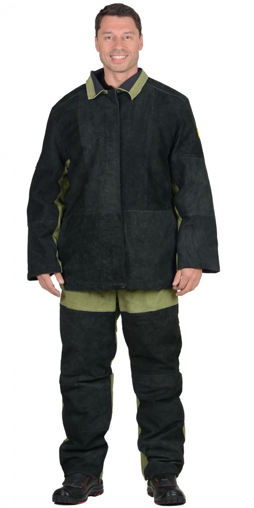 Костюм сварщика зимний: куртка, брюки брезентовый со спилком (2,7 кв.м.) тип Б
