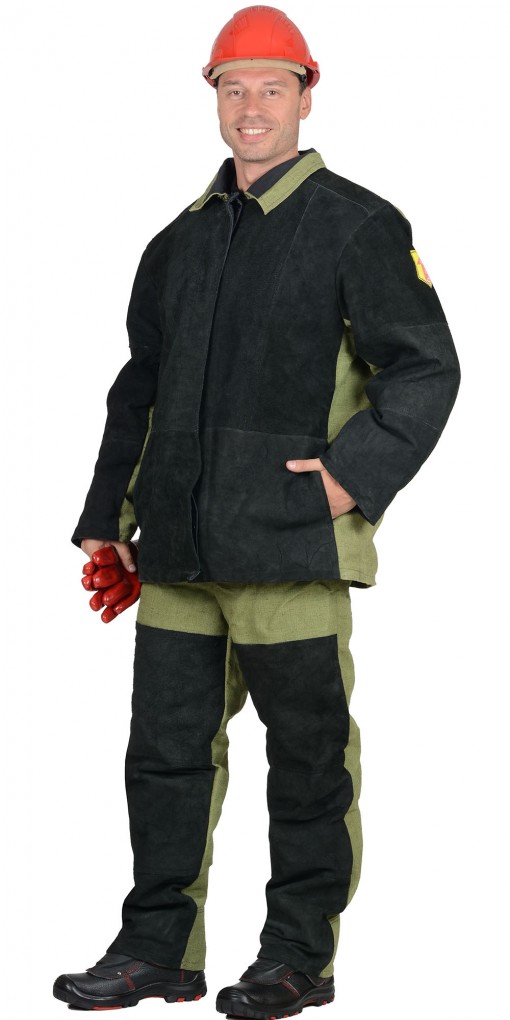 Костюм сварщика зимний: куртка, брюки брезентовый со спилком (2,7 кв.м.) тип Б