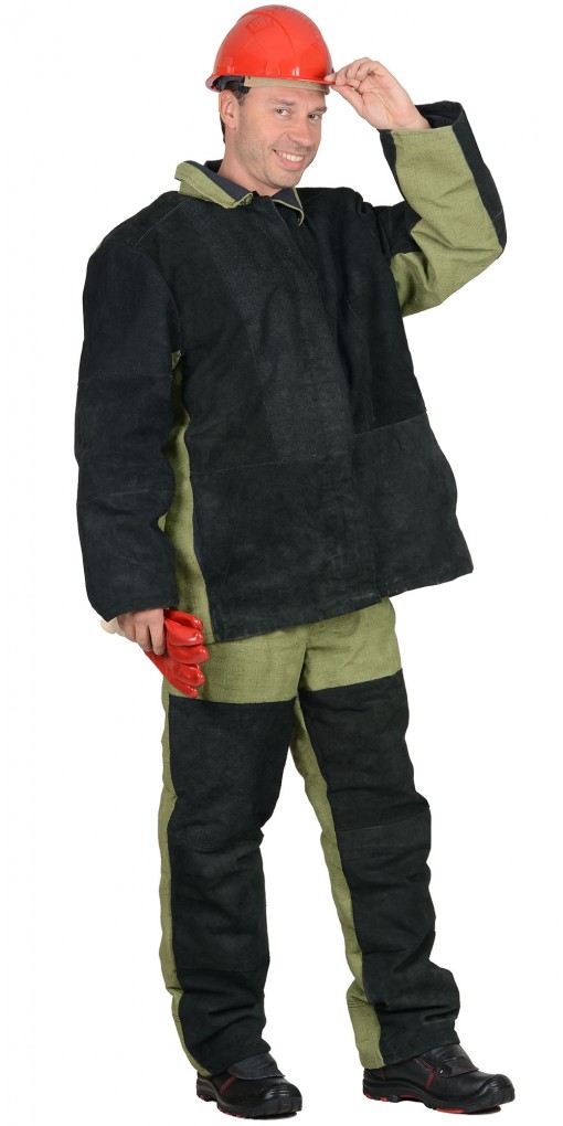 Костюм сварщика зимний: куртка, брюки брезентовый со спилком (2,7 кв.м.) тип Б