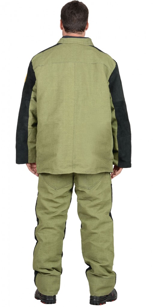 Костюм сварщика зимний: куртка, брюки брезентовый со спилком (2,7 кв.м.) тип Б