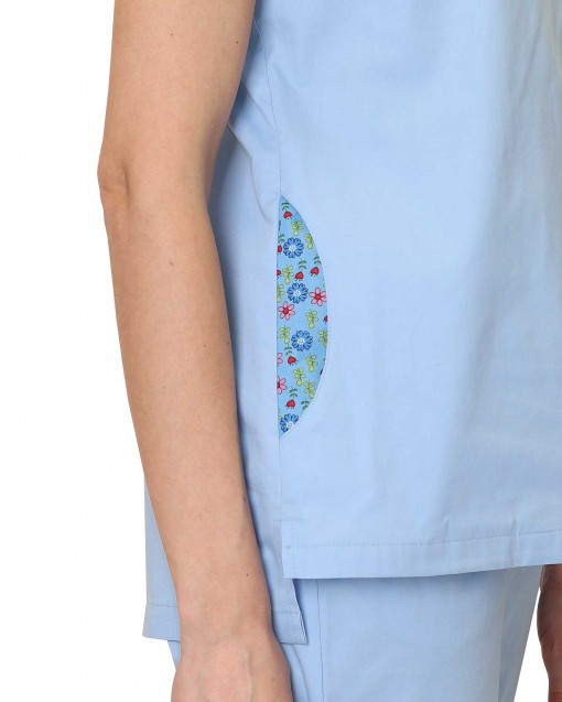 Костюм СИРИУС-СЕЛЕНА женский: блуза, брюки голубой