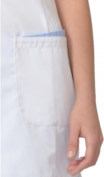 Костюм ЭВИТА женский: блуза, брюки белый с голубым
