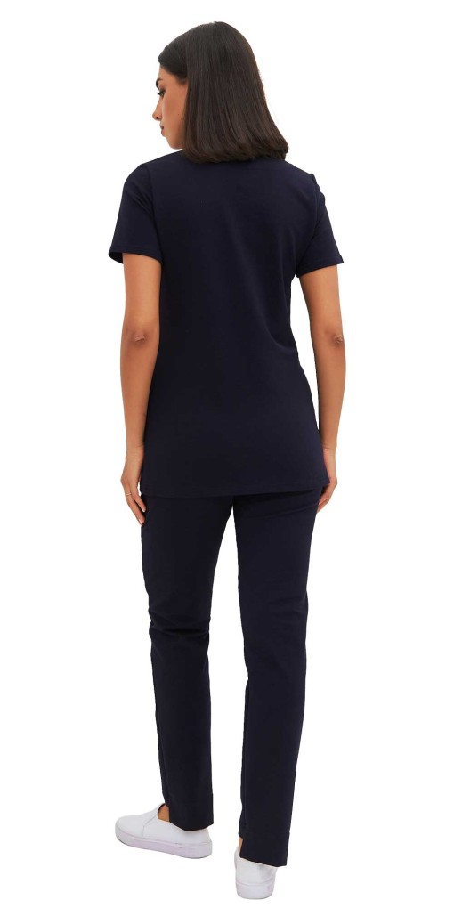 Костюм трикотажный Т-305 женский: блуза/брюки синий