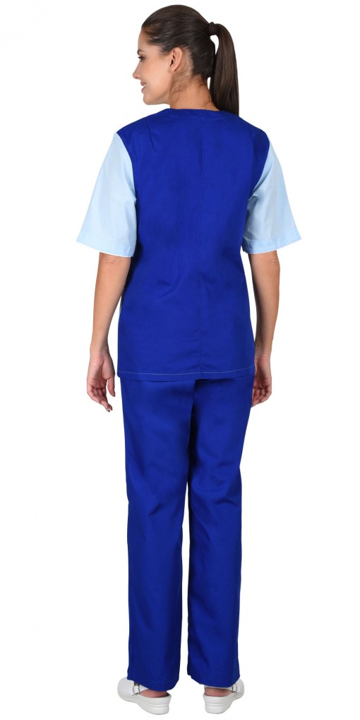 Костюм СИРИУС-ИРИНА женский: куртка, брюки светло-синий с голубым