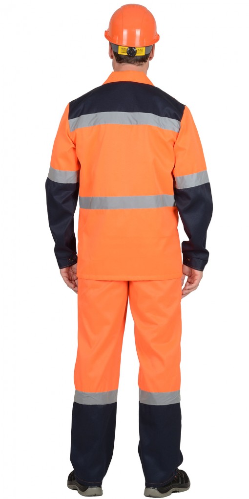 Костюм СИРИУС-МАГИСТРАЛЬ-СПЕЦИАЛИСТ : куртка, полукомбинезон оранжевый с синим и СОП