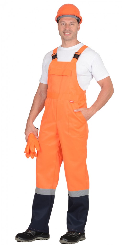 Костюм СИРИУС-МАГИСТРАЛЬ-СПЕЦИАЛИСТ : куртка, полукомбинезон оранжевый с синим и СОП