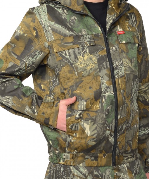 Костюм СИРИУС-РЫБОЛОВ СТ : куртка, полукомбинезон КМФ Тёмный лес