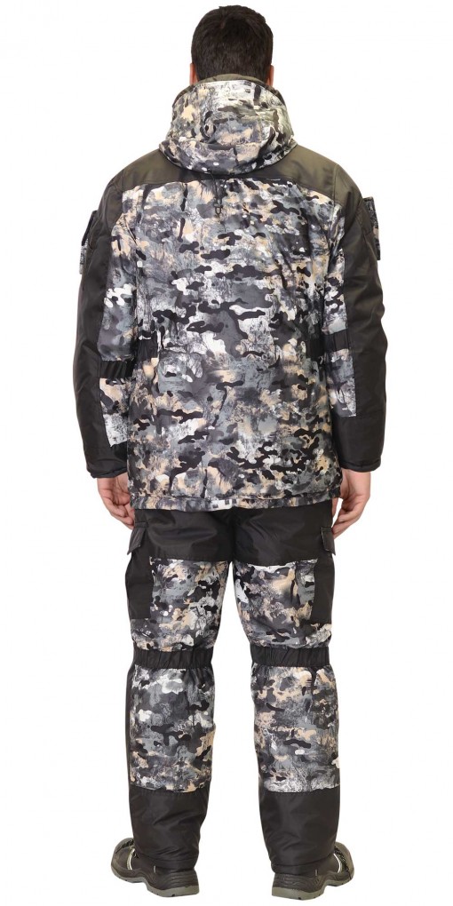 Костюм Сириус-Тундра зимний : куртка, полукомбинезон КМФ Полигон