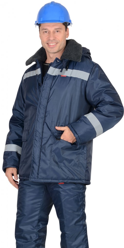 Куртка СИРИУС-СЕВЕР-4 зимняя, мужская: темно-синяя с СОП