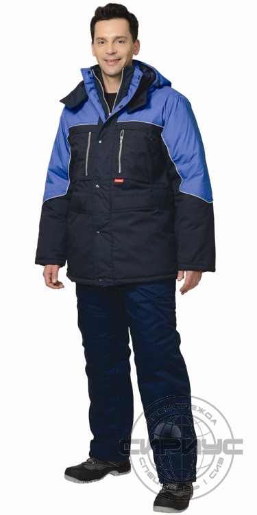 Куртка СИРИУС-ВЕГА зимняя, мужская: синяя с васильковым с СОК