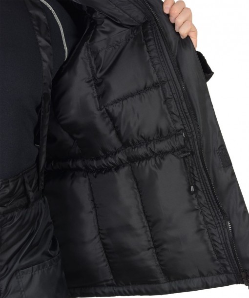 Куртка СИРИУС-СПЕЦМОНТАЖ зимняя, мужская: черная с васильковым и СОП