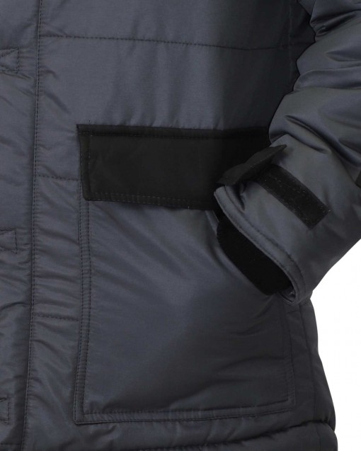 Куртка 5501 зимняя, мужская: серая с черным