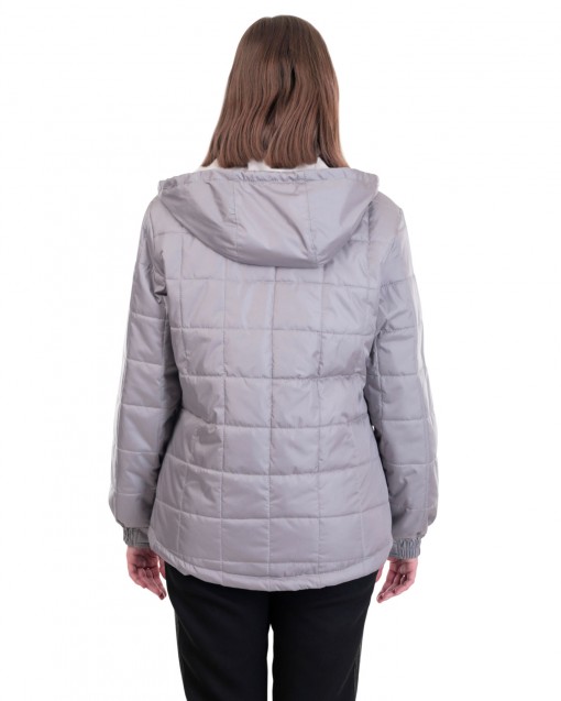 Куртка СИРИУС-ПРАГА-ЛЮКС зимняя женская: светло-серая