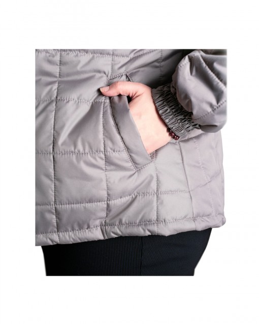 Куртка СИРИУС-ПРАГА-ЛЮКС зимняя женская: светло-серая