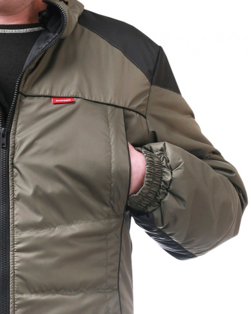Куртка СИРИУС-СПРИНТЕР зимняя, мужская: оливковая с черным