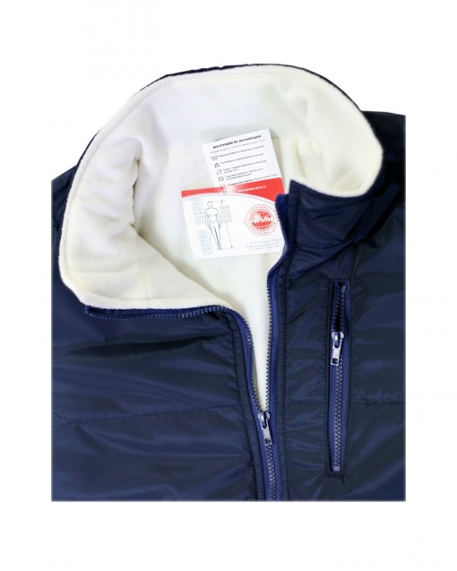 Куртка СИРИУС-SNOW зимняя, женская: синяя с бежевым