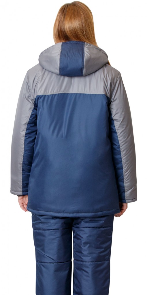 Куртка СИРИУС-ФРИСТАЙЛ зимняя, женская: синяя со стальным