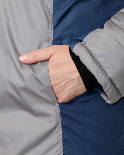 Куртка СИРИУС-ФРИСТАЙЛ зимняя, женская: синяя со стальным