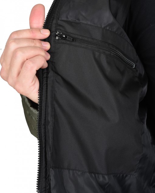 Куртка СИРИУС-УРБАН зимняя, мужская: хаки с черным