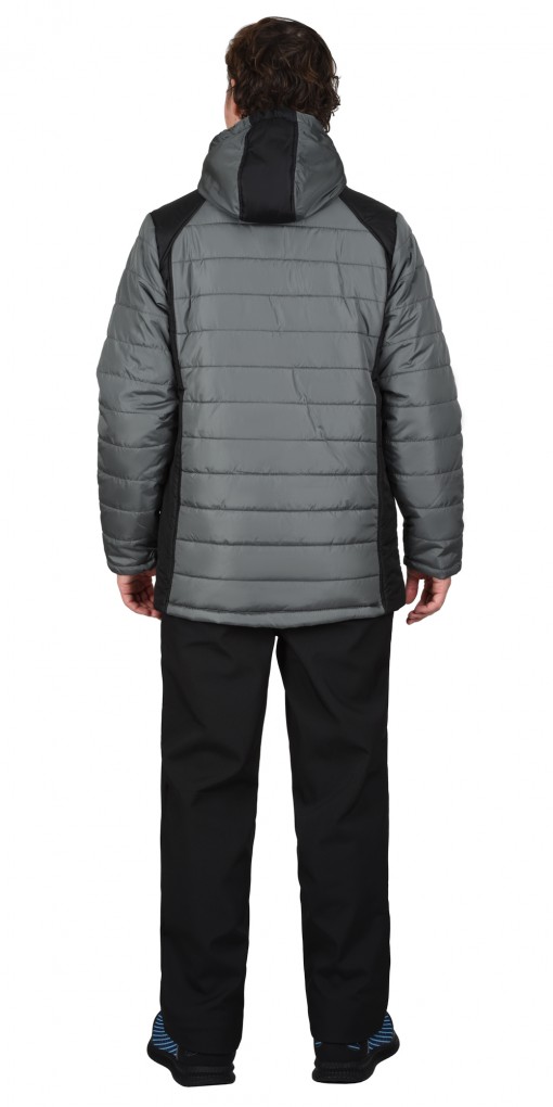 Куртка СИРИУС-УРБАН зимняя, мужская: серая с черным