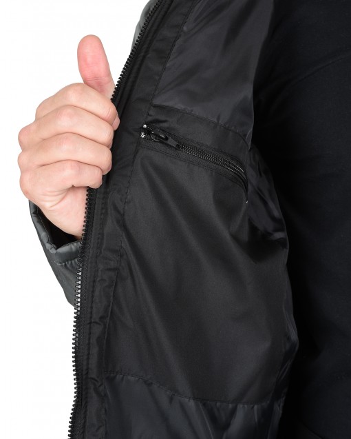 Куртка СИРИУС-УРБАН зимняя, мужская: серая с черным