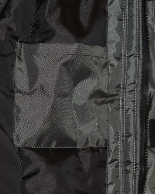 Куртка СИРИУС-ФАВОРИТ зимняя, мужская: темно-серая с черным и СОК