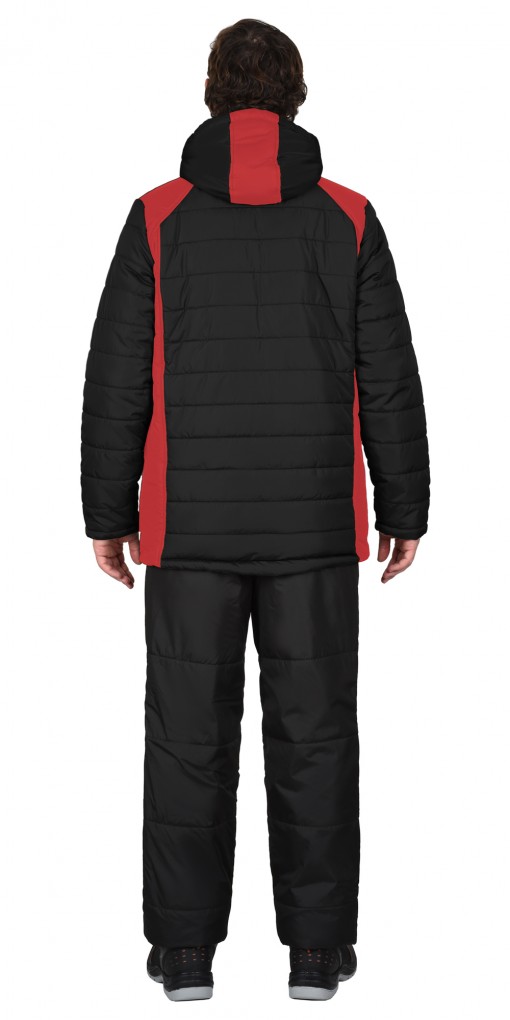 Куртка СИРИУС-УРБАН зимняя, мужская: черная с красным