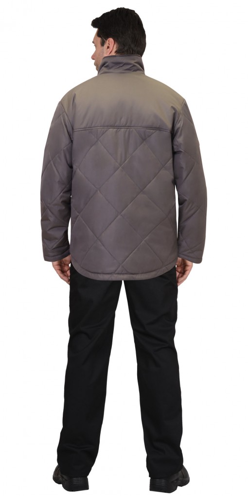 Куртка СИРИУС-ПРАГА-ЛЮКС зимняя, мужская: укороченная темно-серая