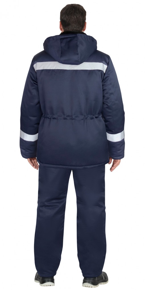 Куртка СИРИУС-БРИГАДИР зимняя, мужская: темно синяя с СОП