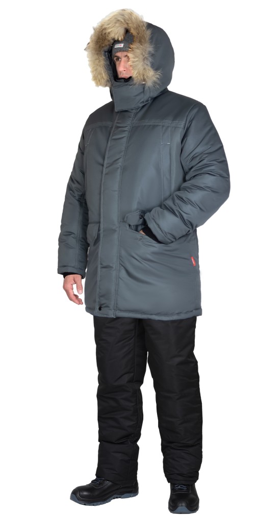 Куртка СИРИУС-КАЙКОР зимняя, мужская: темно-серая