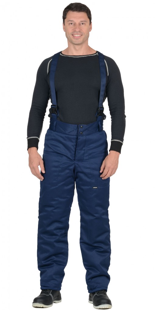 Брюки зимние универсальные (смесовая) тёмно-синие