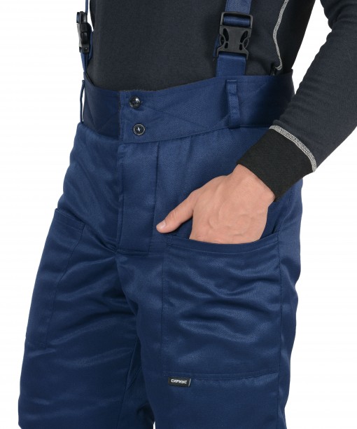 Брюки зимние универсальные (смесовая) тёмно-синие