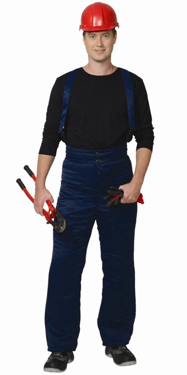 Брюки зимние универсальные (смесовая) тёмно-синие